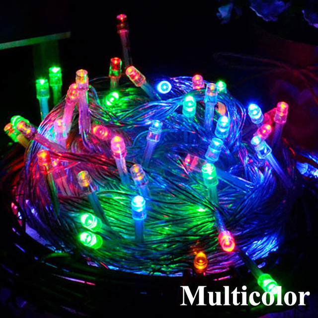 High Quality 33ft 10m 100LEDs Warm White LED Fairy String Lights EU US Plug Wedding Party Christmas Holiday Lighting