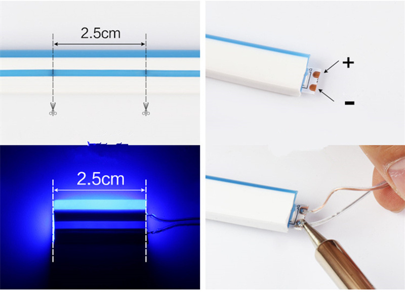 LED Strip Neon Tape 6MM 12MM DC12V Flexible SMD 2835 Soft Silicon Rubber Tube Outdoor Waterproof ip67 Light