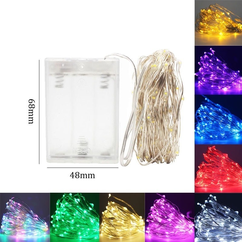 10M Battery operated fairy string lights 100 led christmas garland twinkle decoration lighting