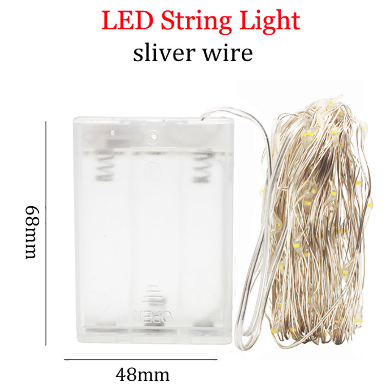 Led Fairy Lights Battery Operated Copper Wire Starry Fairy Lights for Bedroom, Christmas, Parties