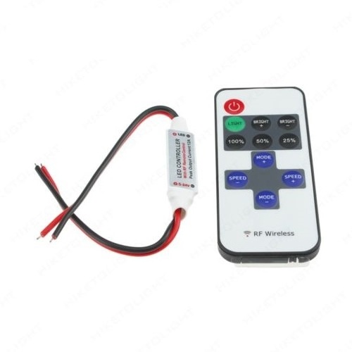 Mini DC 12V Led Controller Dimmer 6A Wireless RF Remote Control Single Color 3528 5050 5630 2835 led strip