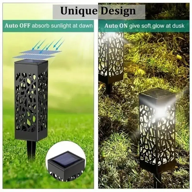 Solar Powered Led Garden Path Lights Outdoor Automatic Led Halloween Christmas Decorative Landscape Lighting For Patio