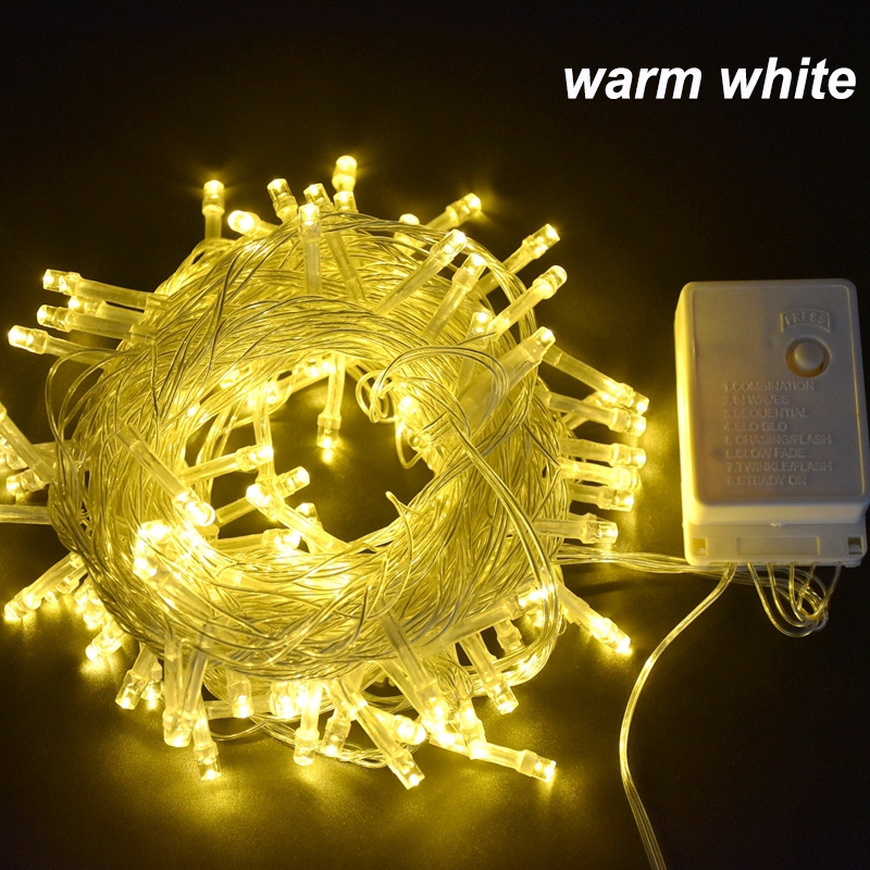 waterproof 220V EU 110V US plug 8 mode flashing light connectable fairy christmas light 10m 20m 30m 50m 100led led string