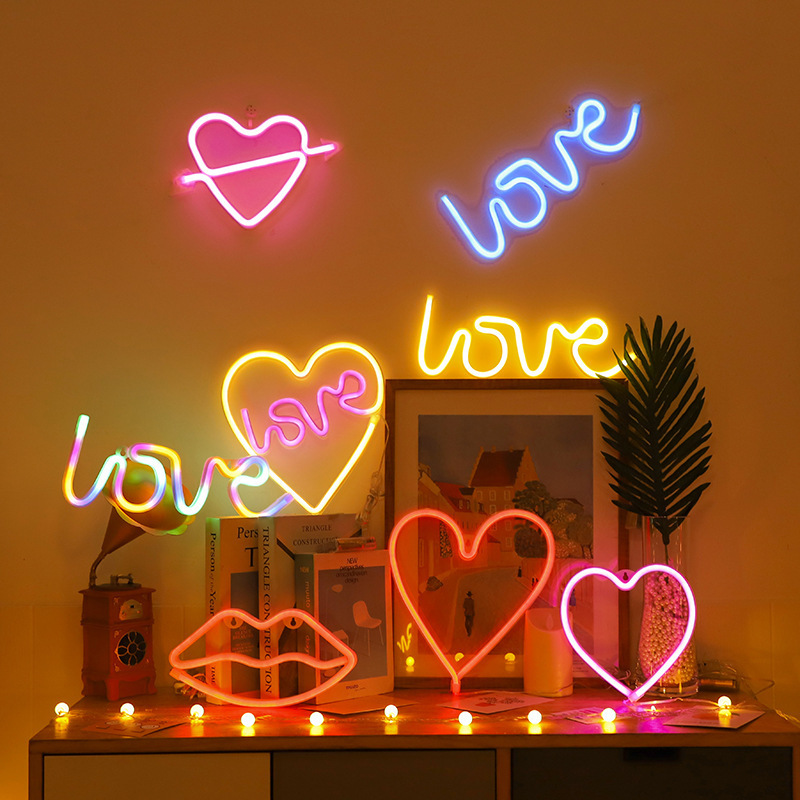 USB Powered Neon Signs Night Light, 3D Wall Art & Game room Bedroom Living Room Decor lamp for Children Kids