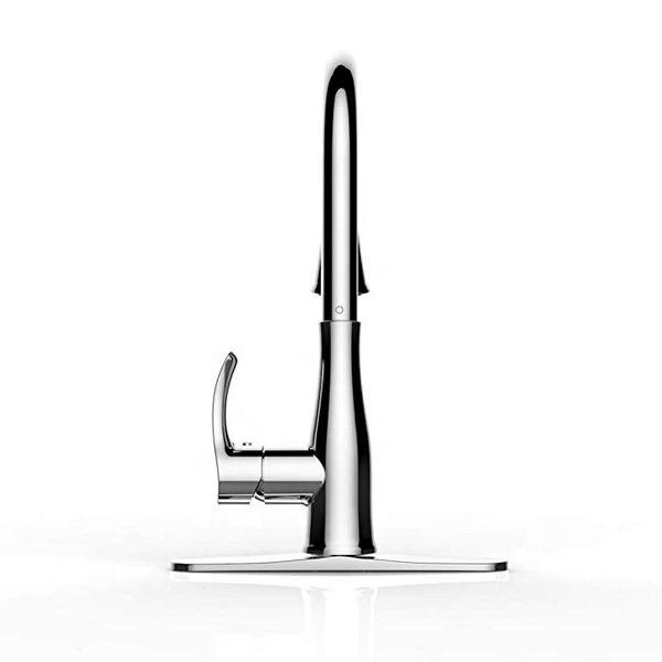 Wave Sensor Single Handle Touchless Kitchen Faucet High Arc 2-Function Kitchen Sink Faucet Brushed Nickel One&3 Hole Deck Mount