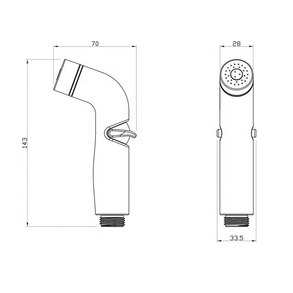 Hand Held Bidet Sprayer for Toilet, Baby Cloth Diaper Sprayer Bathroom Bidet Attachment Chrome, Jet Spray Shattaf Muslim Shower