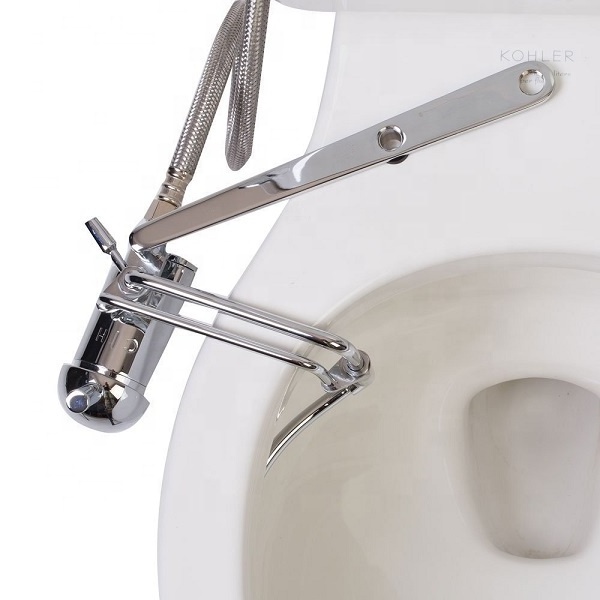 NZMAN Cold and Hot Water Brass Bidet, Toilet Bidet with all metal fitting, Attachable Bidet System, Chrome