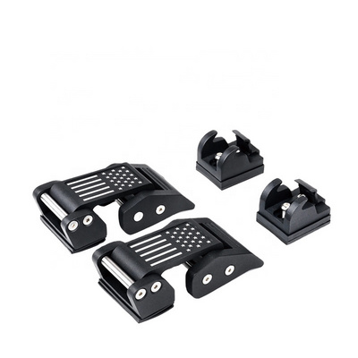 N2- Jeep JK/JL/JT Aluminum Hood Latches Adjustable Hood Latch Catches Kit for Jeep Wrangler Series