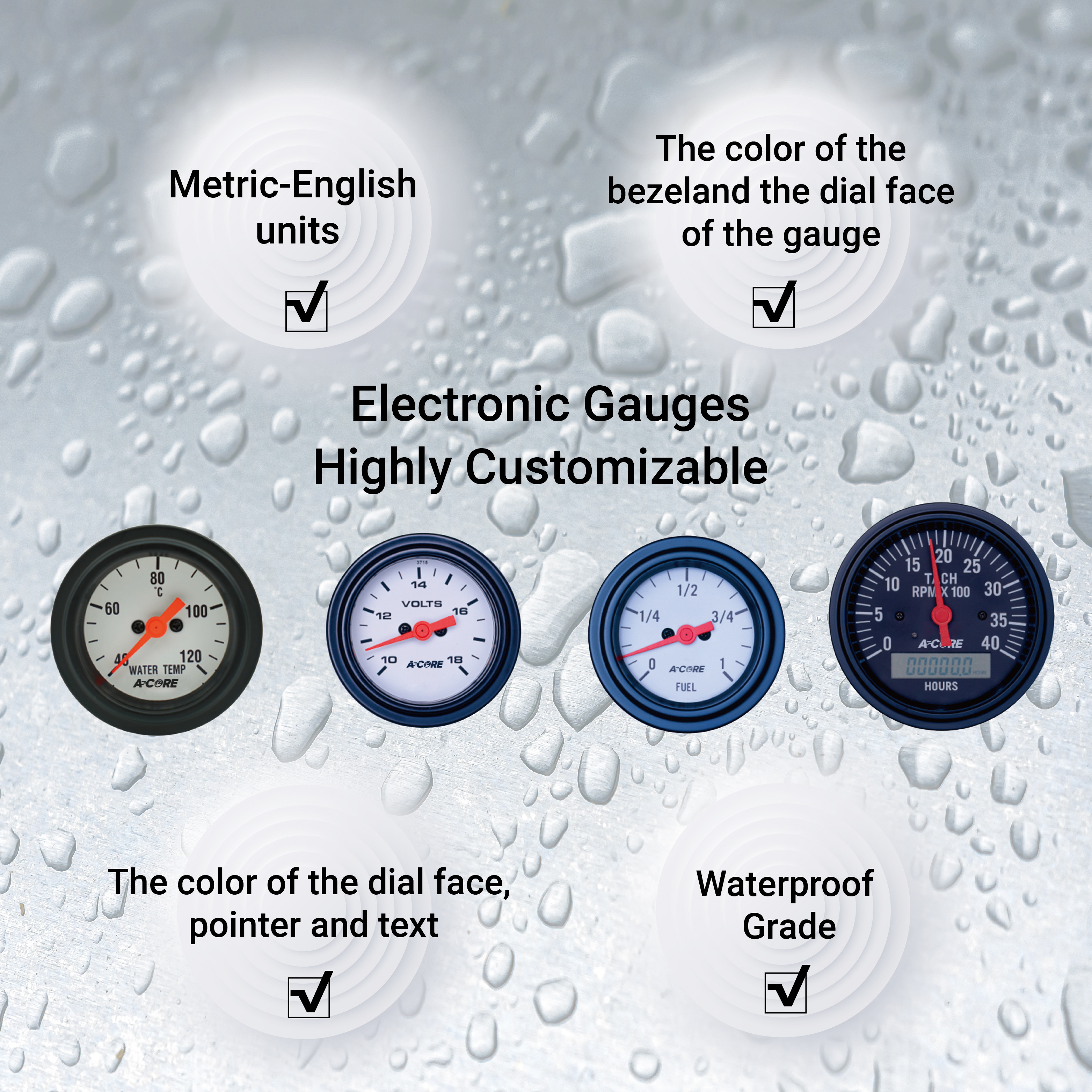 52mm Universal Automotive Performance Volt Gauge