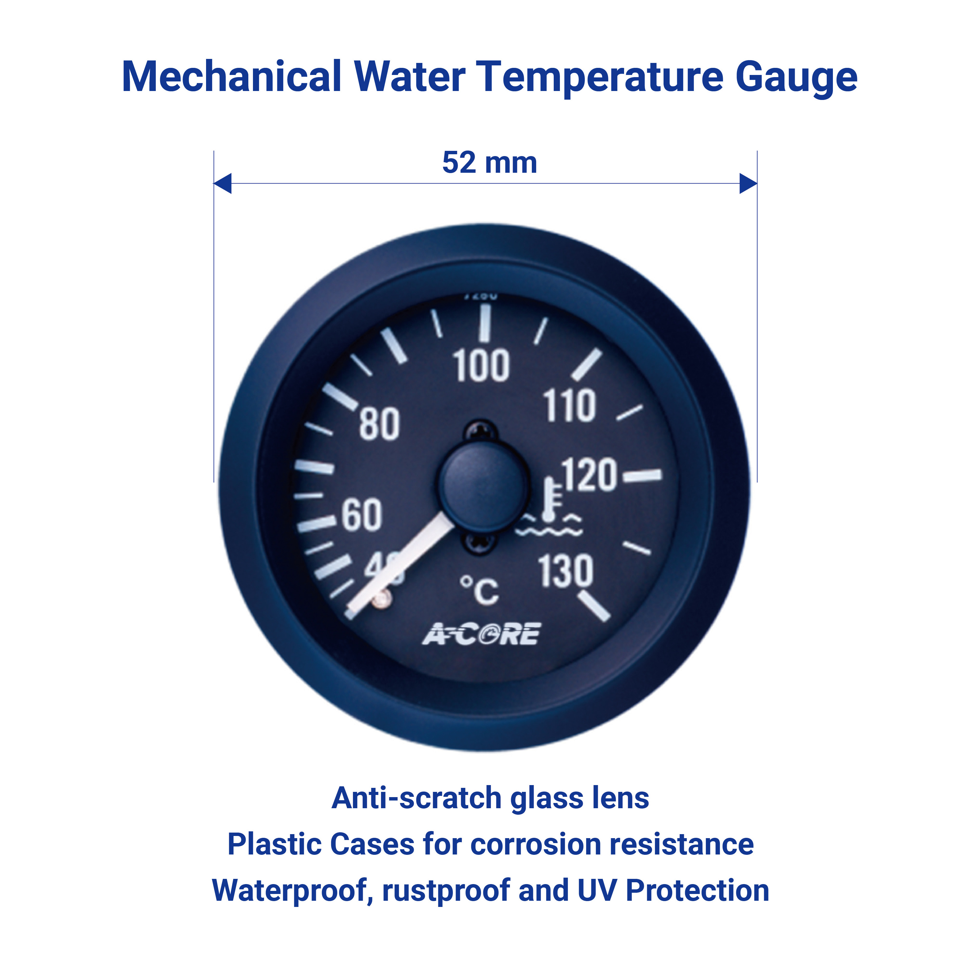 Mechanical Water Temperature Gauge For Cars