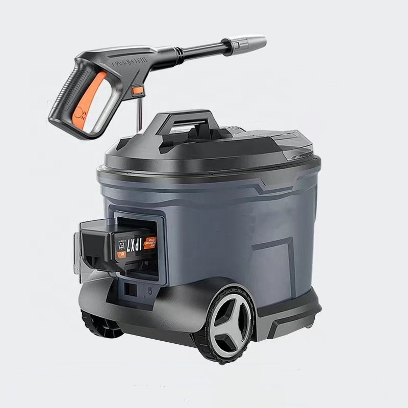 Portable lithium battery car washing machine cordless wireless mini car washing water gun High pressure car washer machine