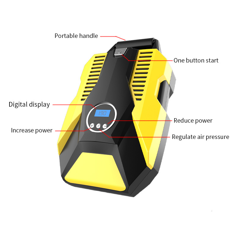 LH0303 portable car tire inflator and battery charger for car dc 12v car air compressor tire inflator 150 psi