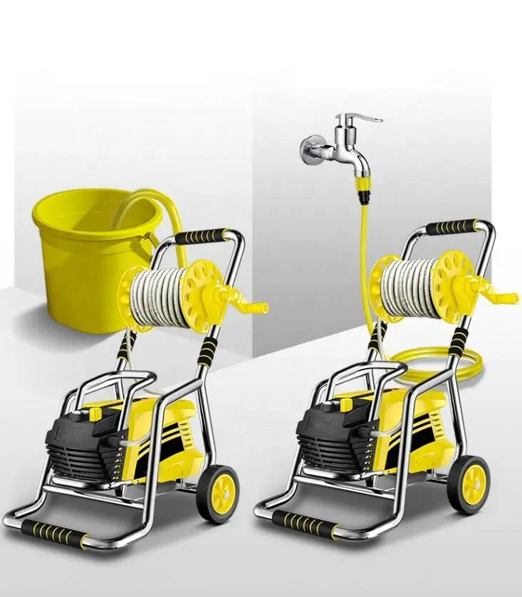 High Pressure 2000W Car Washing Machine Auto Yellow Car Washer Pump Foam Cannon Pressure Car Washer