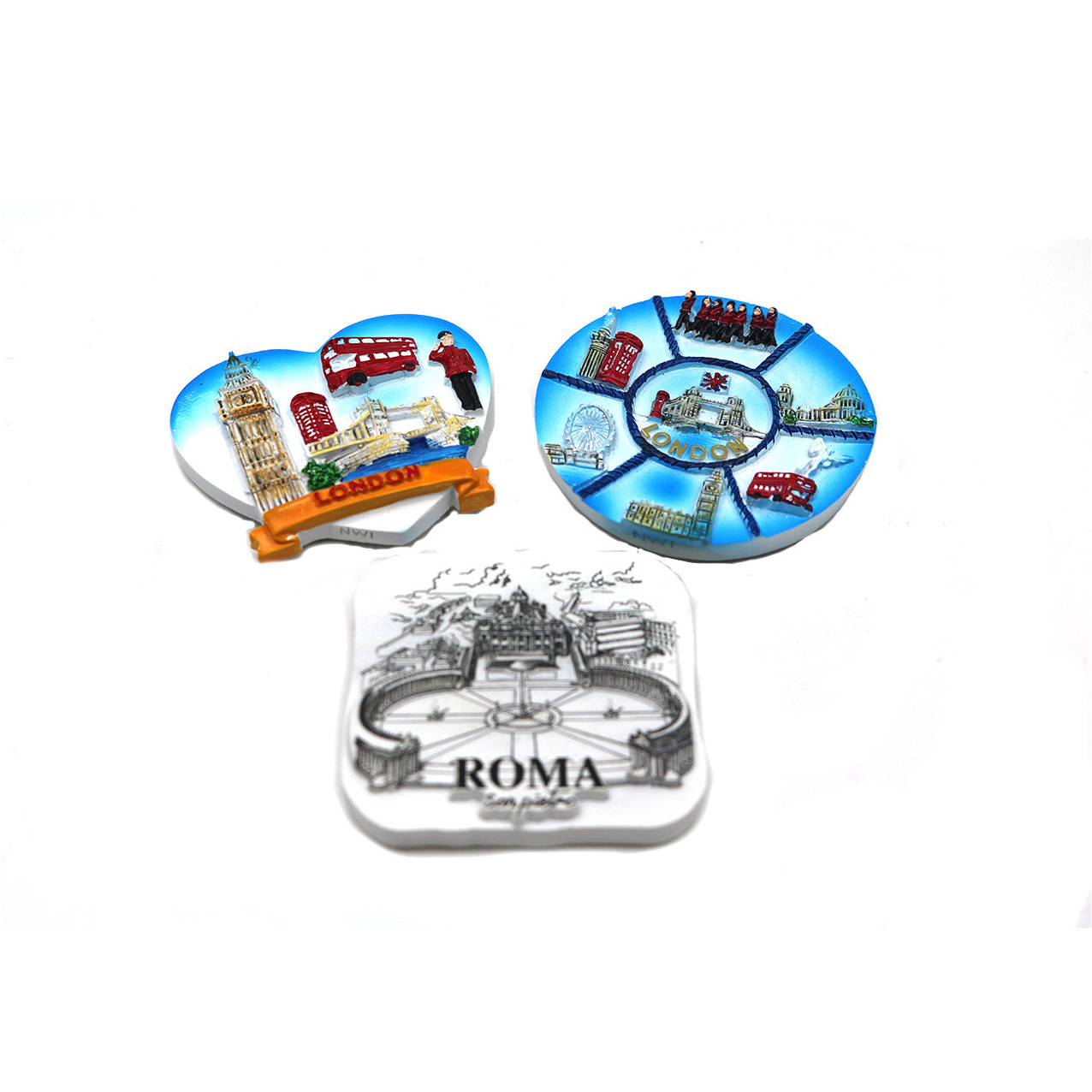 Roma  fridge magnet souvenir tourism make machine painting square resin 3d manufacture custom promotional collect fridge magnet