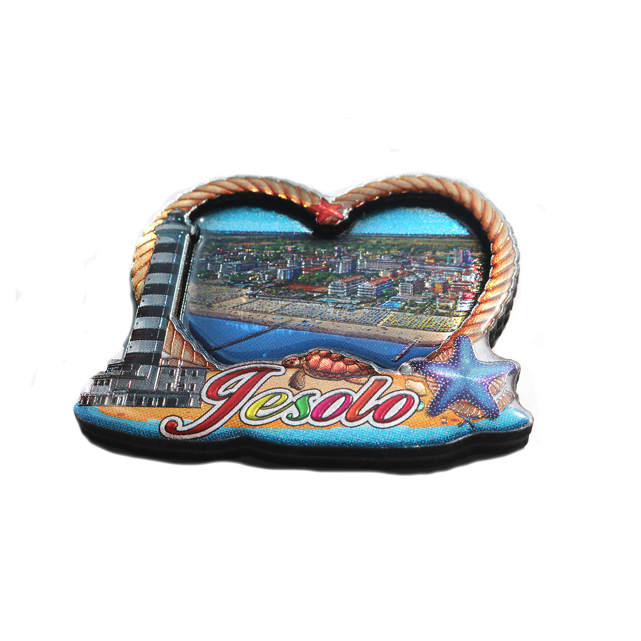 high quality fridge magnet customized printed machine love shaped wooden and oil  souvenir tourist collect double fridge magnet