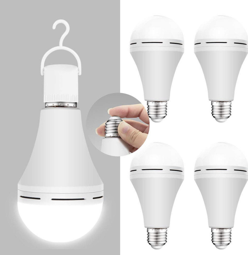 Home Indoor Energy Saving 9w 12w 15w Focos Light A60 E27 B22 Battery Backup Rechargeable Luz Bombillo Led Emergency Bulb