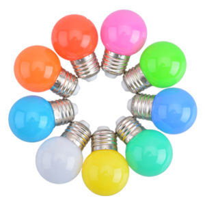 colorful led bulb lights item type led e27 b22 base 1w 3000-6500k holiday lighting 220v zhongshan nabai lighting