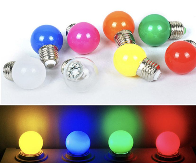 G45 Mini LED Colored Bulb,White Yellow Green Red Blue Pink  for bedroom wedding Halloween Christmas Party bar Mood Decoration