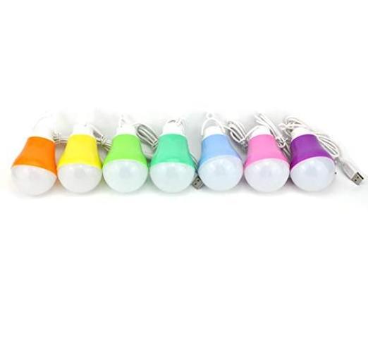 5w DC5V  High quality Small colorful Mini USB Led bulbs  for  hiking camping indoor housing lighting