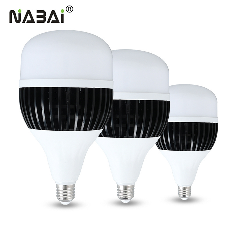 High Power Big Bulbs Milkly Cover E27 E40 Big T70 T80 T100 T120 T140 Series Brightest Aluminum T Shape Led Bulb