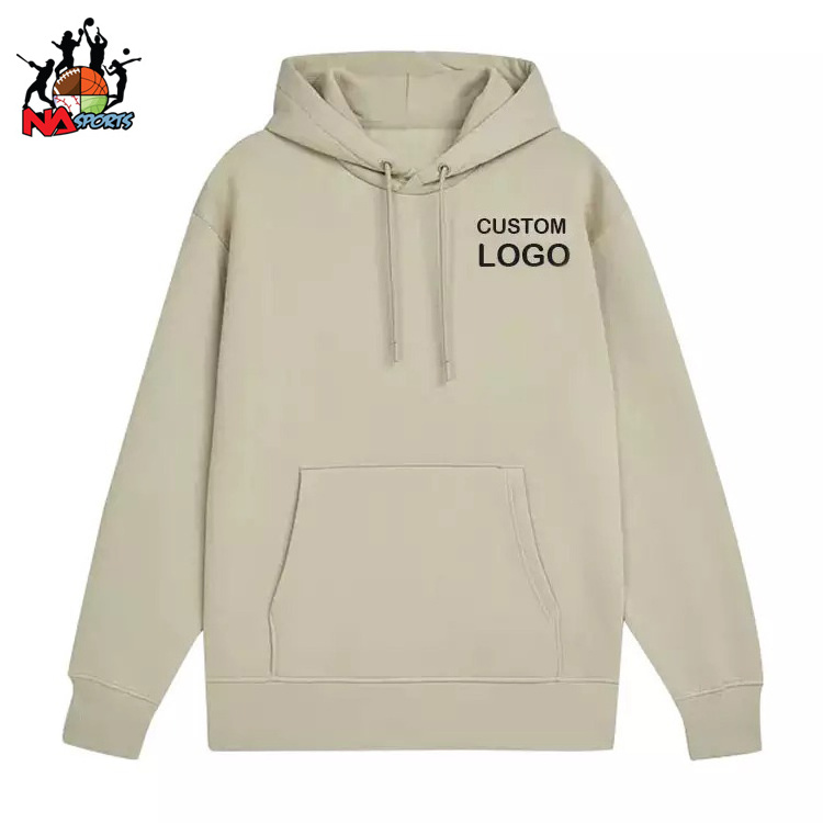 Hot Selling Products 2023 Streetwear Draw string Pullover Sweatshirt 380gsm 80% Cotton 20% Polyester Fleece Hoodies Men