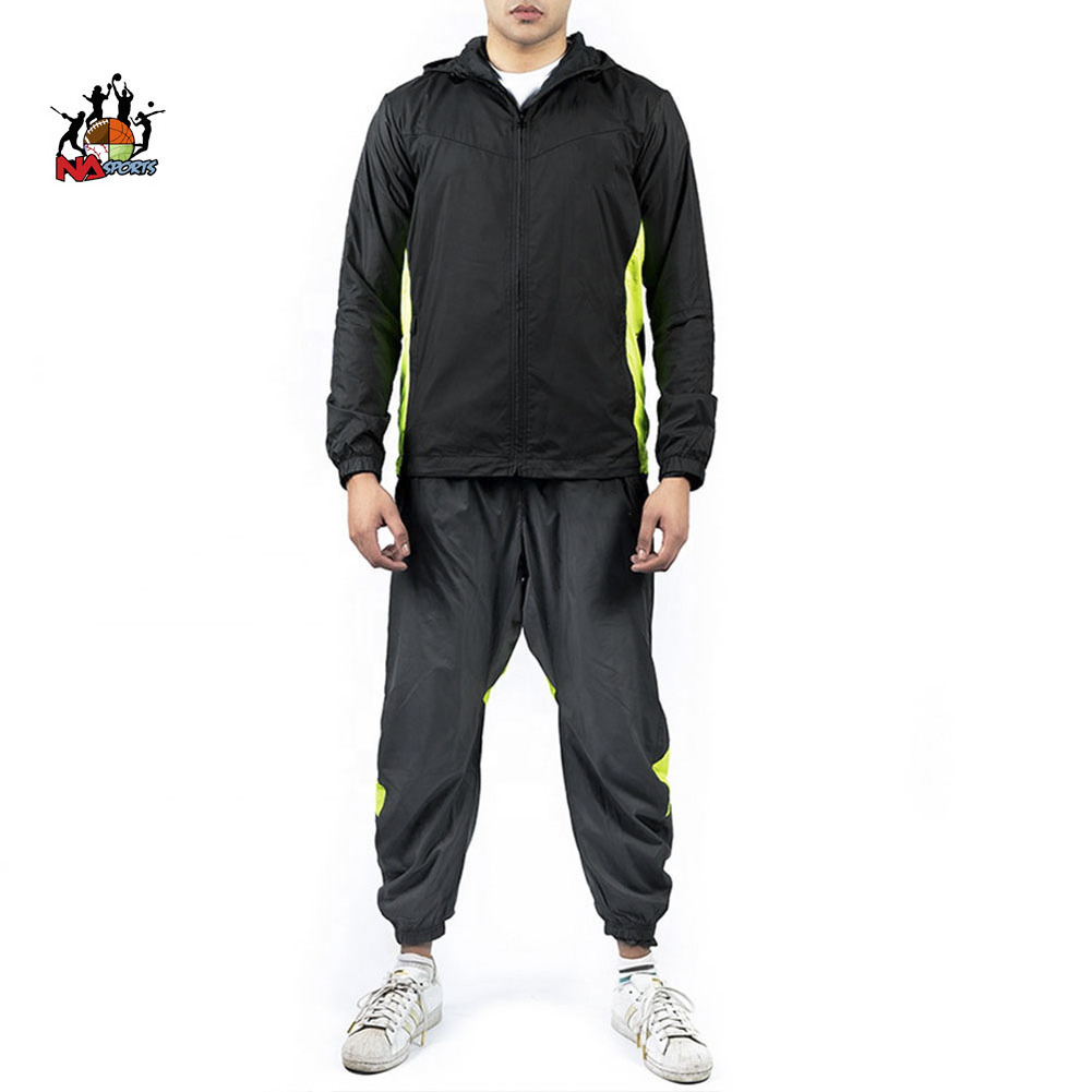 custom design your own high quality summer blank men tech fleece nylon velour velvet football soccer tracksuit for man