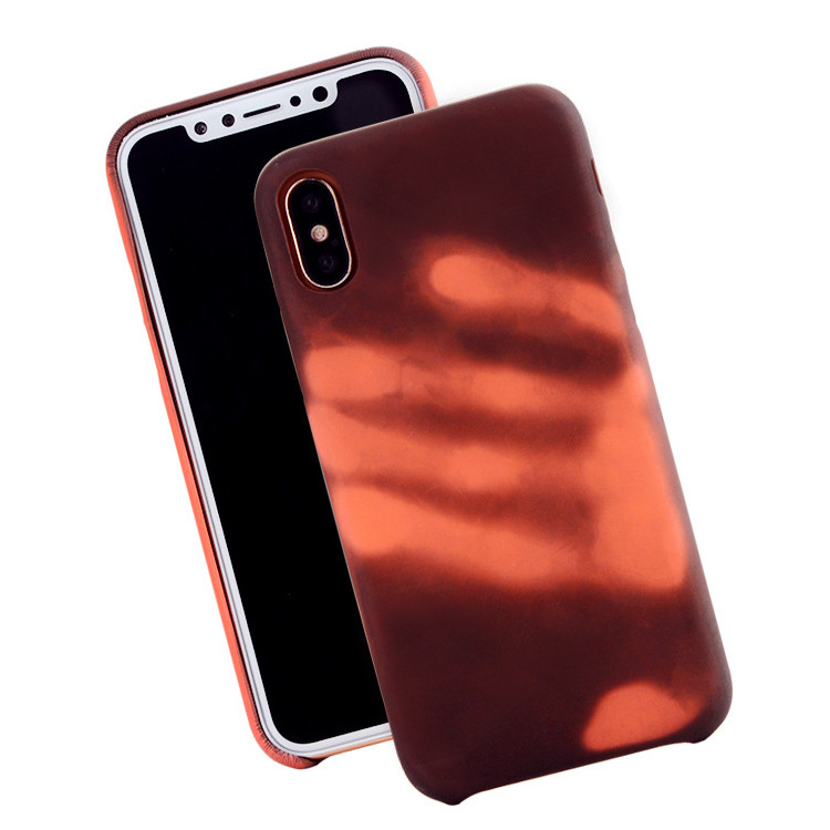 Wholesale Temperature Sensitive Heat Transfer Phone Cover pu Thermal Color Changing Phone Case For Iphone7