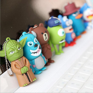 Cartoon pen drive USB 2.0 custom logo 8GB 16GB 32Gb 64 GB usb flash drive, gift usb stick