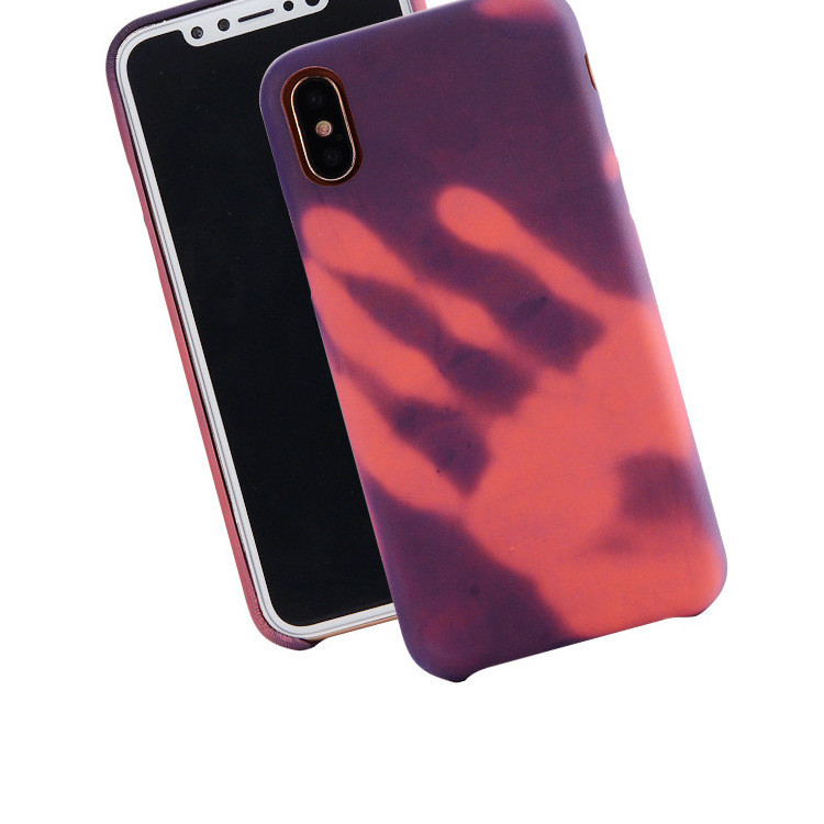 Wholesale Temperature Sensitive Heat Transfer Phone Cover pu Thermal Color Changing Phone Case For Iphone7