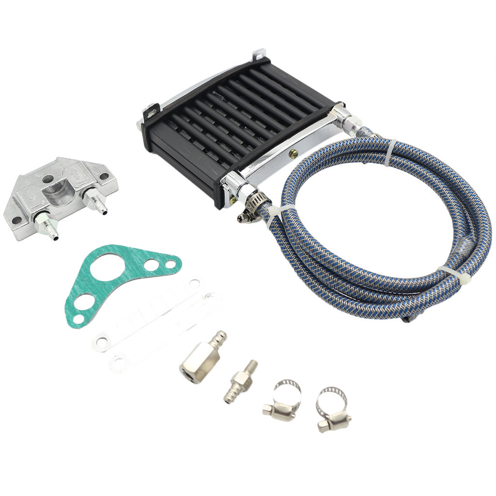 Oil Cooler Kit oil cooler motorcycle Radiator Oil Cooler Cooling Radiator For 50cc 70cc 90 110cc 125cc Dirt Pit Bike ATV Black