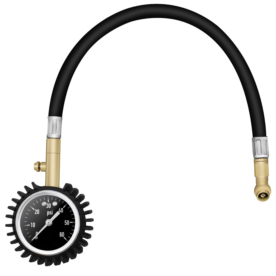 Tire Pressure Gauge pen with air chuck Wonder Dial tire air pressure gauge with rubber hose and 360 degree swivel high quality