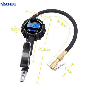 Digital Tire Inflator with Pressure Gauge 250 PSI Air Chuck and Compressor Accessories with Rubber Hose