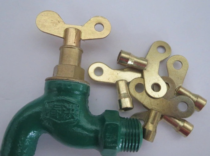 Key For Water Tap Solid iron Special Lock New Radiator Plumbing Bleed Key Square Socket Hole Water Tap Faucet Key