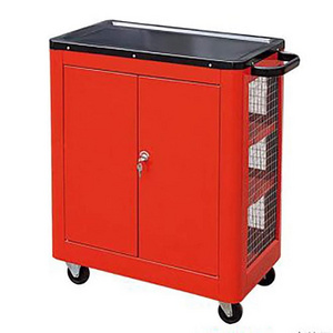 Cart Cabinet Cart Repair Trolley Tin Auto Repair Tool Tool Box Open Door with Lock Drawer Tool Chests