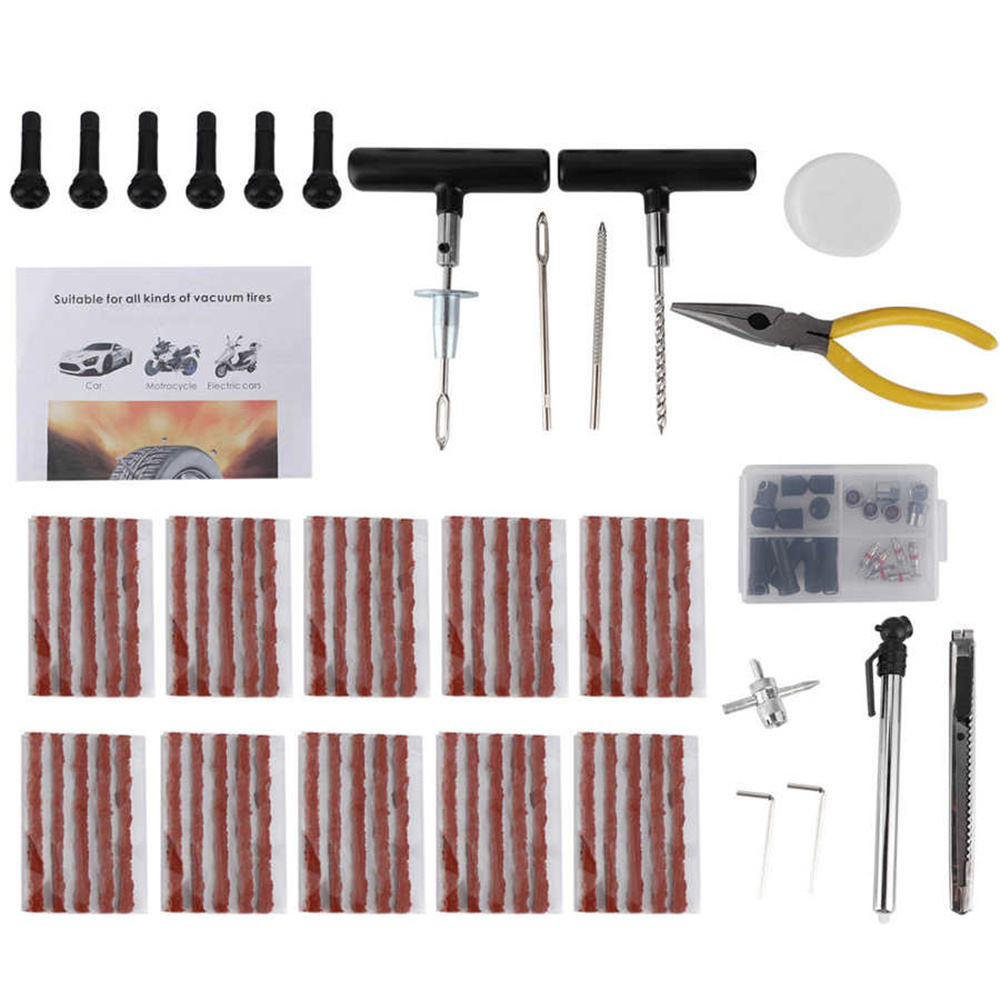 Tire Repair Kit 93 Pcs Heavy Duty Tire Plug Kit for Car Truck  RV ATV Tractor Trailer Motorcycle-Universal Tire Repair Tools to