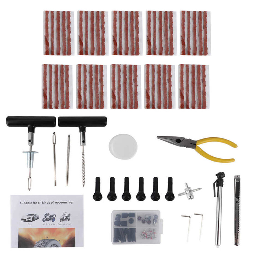 Tire Repair Kit 93 Pcs Heavy Duty Tire Plug Kit for Car Truck  RV ATV Tractor Trailer Motorcycle-Universal Tire Repair Tools to