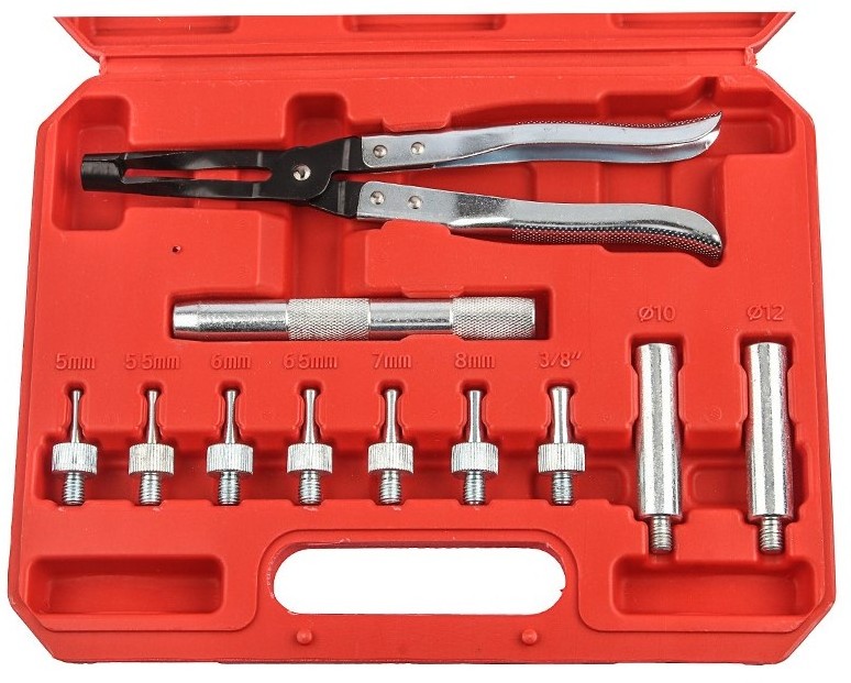 Valve Stem Seal Remover and Installer Valve Stem Seal Removal Tool Car Engine Repair Kit Set with Plier Driving Sockets