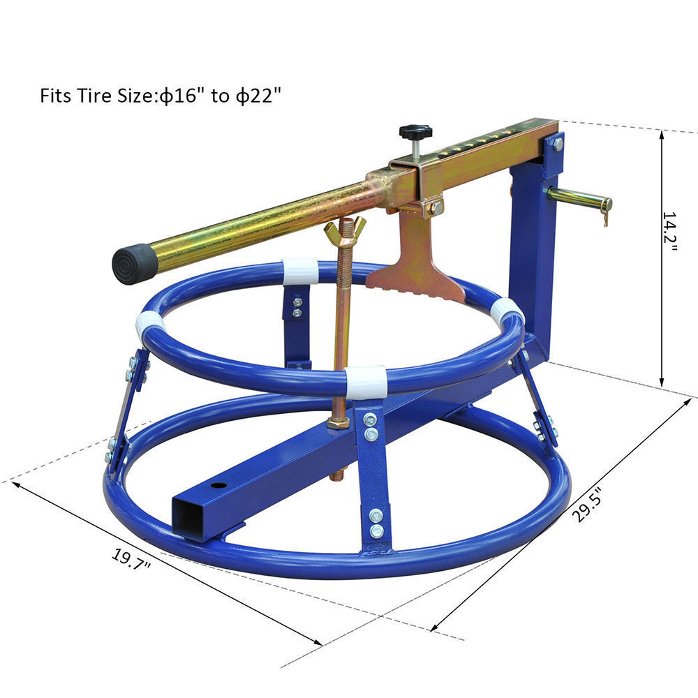 Motorcycle Tire Changer Stand with Adjustable Bead Breaker Fit for 16-22in Tyres Blue