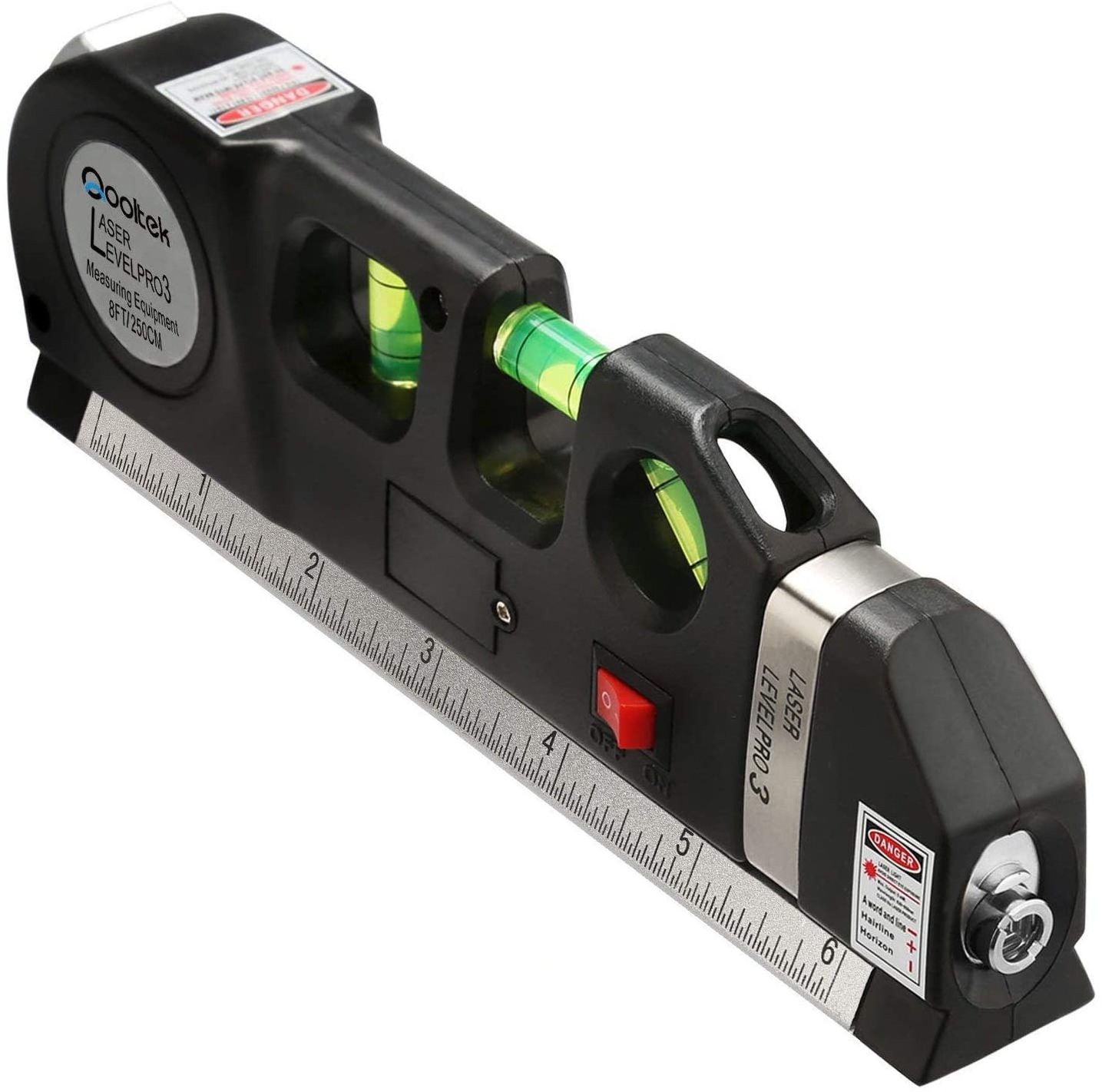 Multipurpose Laser Level Laser Line 8 feet Measure Tape Ruler Adjusted Standard and Metric Ruler China manufacturer high quality