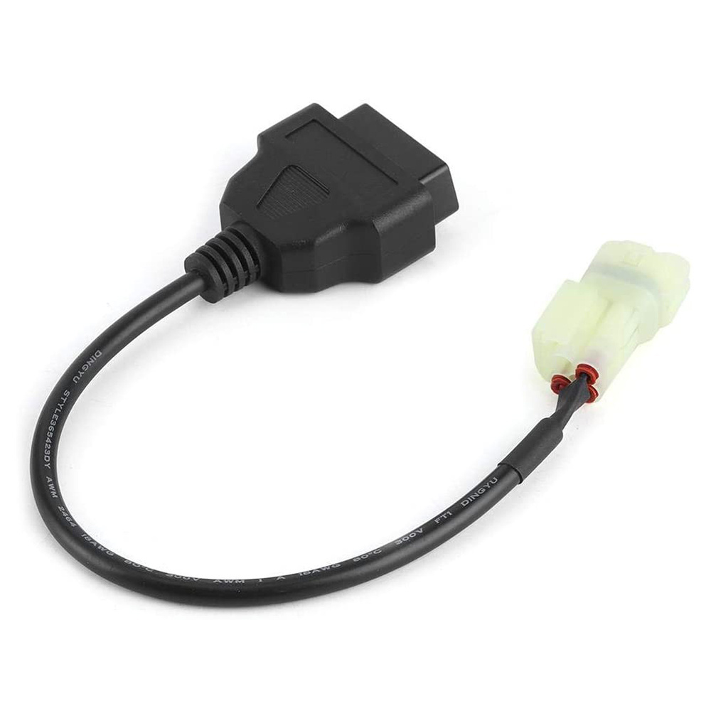 Motorcycle Diagnostic Cable OBD2 to 4 Pin Diagnostic Adapter Cable Motorcycle Fault Detection Parts Fit for Honda Motorbikes or