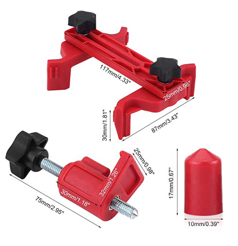 9pcs Car Auto Dual Cam Clamp Camshaft Engine Timing Sprocket Gear Locking Tool Kit Red