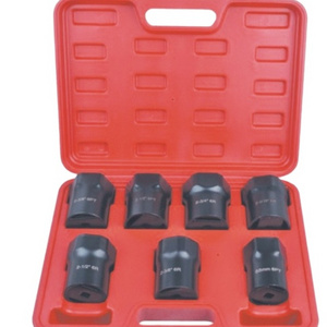 7pcs 1 / 2 Inch wheel bearing locknut nut socket and removal tools