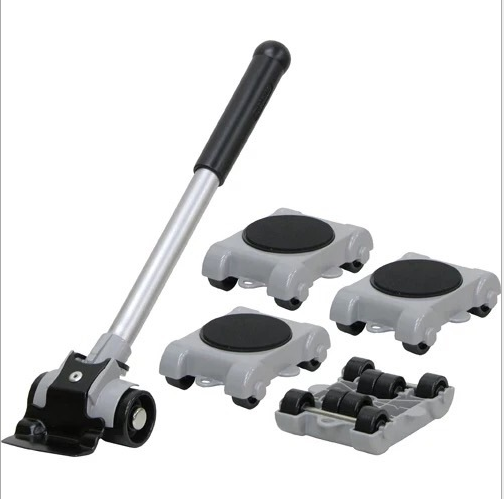 Heavy Duty Furniture Lifter Transport Tool Furniture Mover set 4 Move Roller 1 Wheel Bar for Lifting Moving Furniture Helper