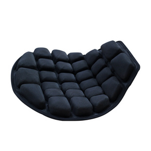 Motorcycle Air Cushion Seat Pad Pressure Relief Ride Motorcycle Air Cushion Large for Cruiser Touring Saddles (Black)