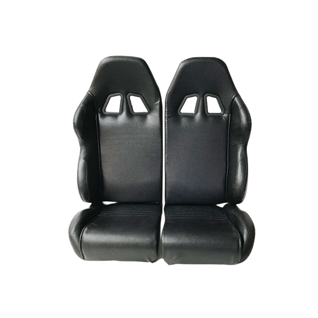 Good Quality PVC Material Go-Kart All-Terrain Customizable Split Double Go-Kart Black Ak Racing Go Kart Double Sport Chair Seat