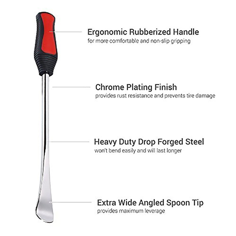 3pcs 11inch Car Motorcycle Tire Lever Repair Tool Tire Spoon Removal Changing Tools with Red Tyre Protector