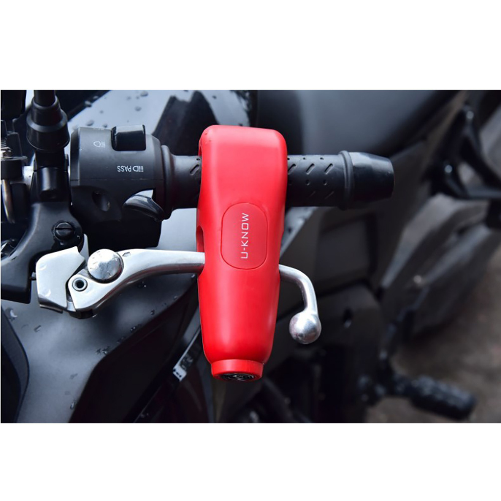 Motorcycle Brake Lock Scooter Handlebar Alarm Lock Brake Throttle Grip Anti Theft Protection Security Safety Lock