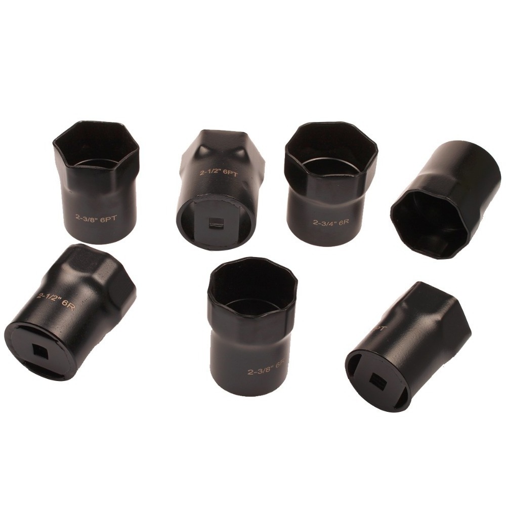 7pcs 1 / 2 Inch wheel bearing locknut nut socket and removal tools