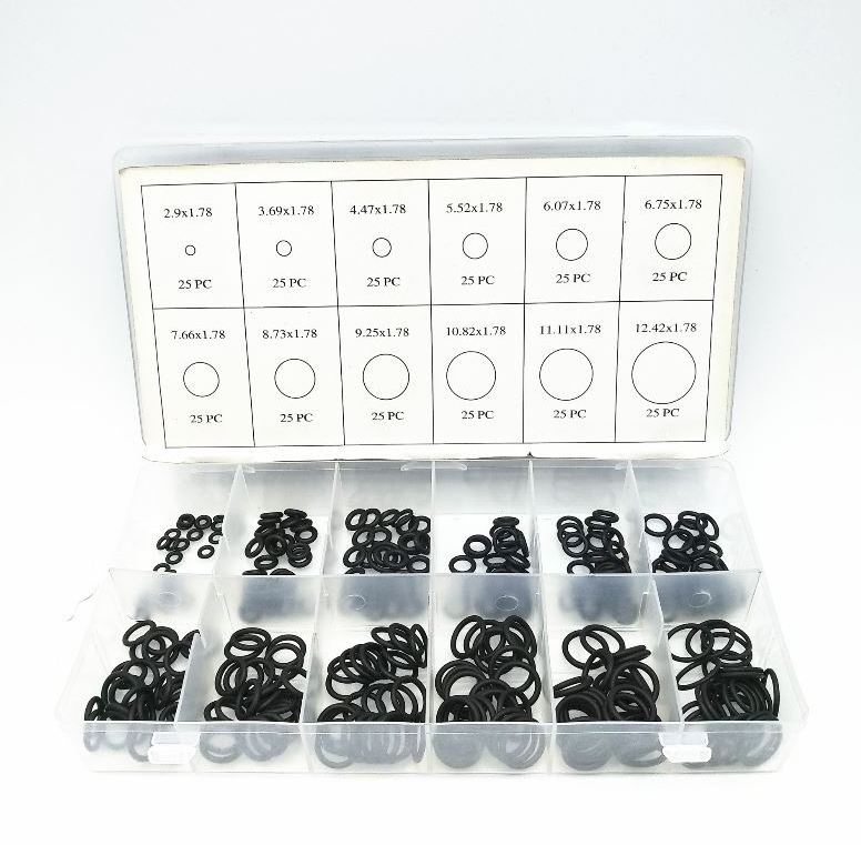 300 Pcs Rubber O Ring Oring Seal Plumbing Garage Set Kit 12 Sizes With Case 300pc Snap Ring Assortment Retaining Snap Hook Ring