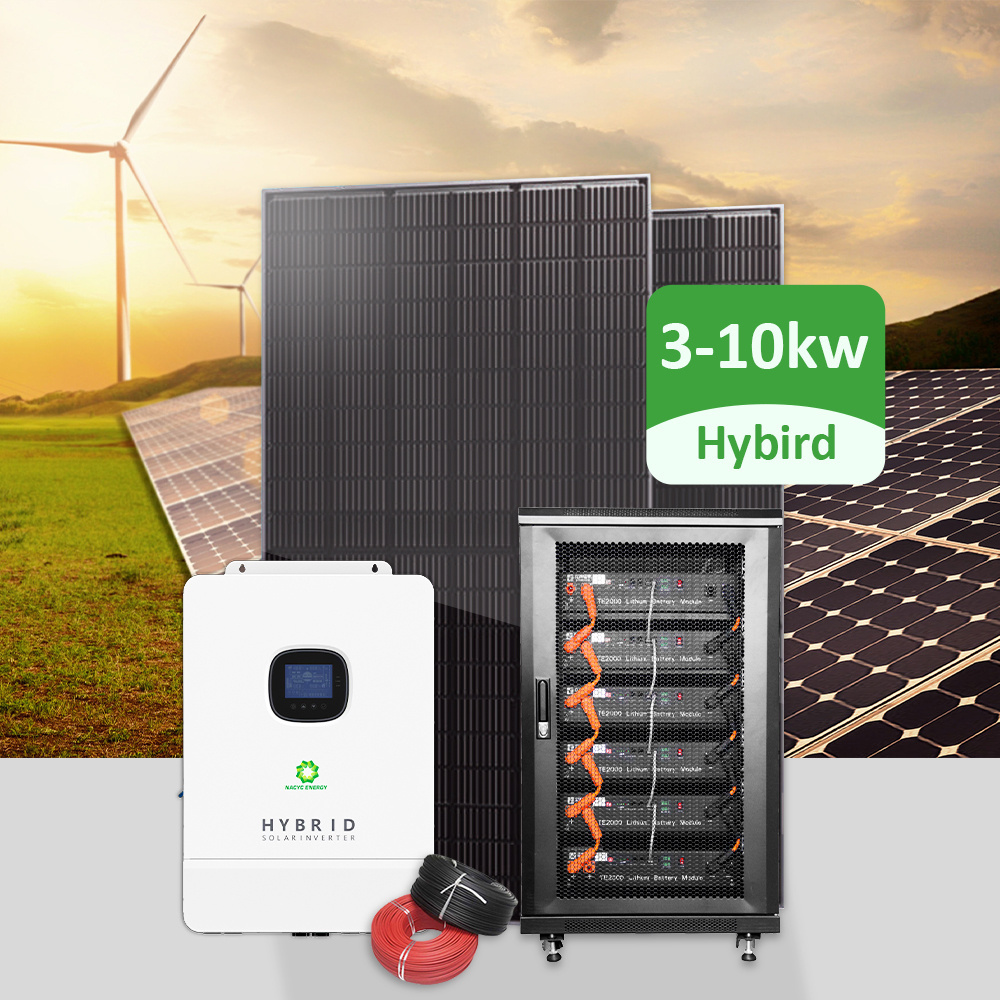 Germany Warehouse Complete solar energy system 5kw 10kw kit 10kw Hybrid solar system with battery backup